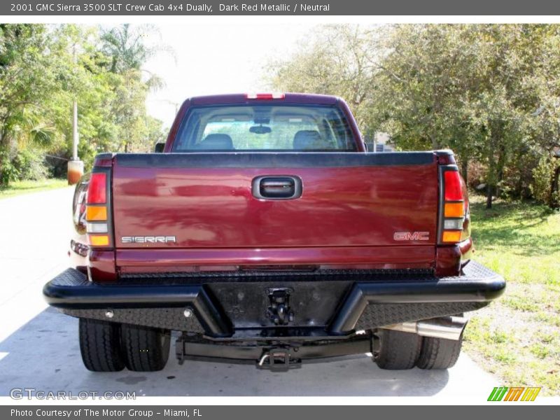 Dark Red Metallic / Neutral 2001 GMC Sierra 3500 SLT Crew Cab 4x4 Dually