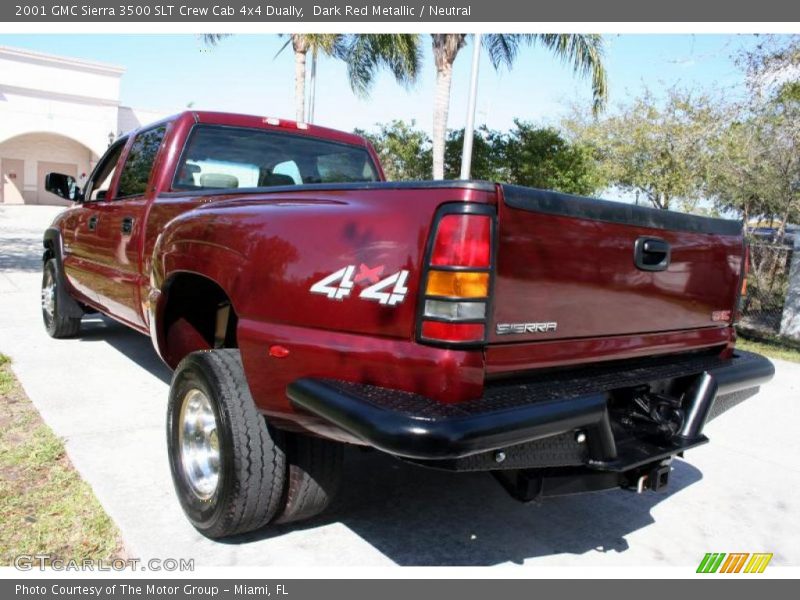Dark Red Metallic / Neutral 2001 GMC Sierra 3500 SLT Crew Cab 4x4 Dually