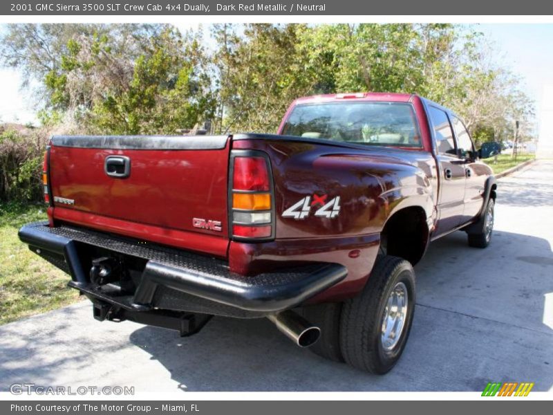 Dark Red Metallic / Neutral 2001 GMC Sierra 3500 SLT Crew Cab 4x4 Dually