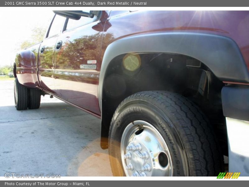 Dark Red Metallic / Neutral 2001 GMC Sierra 3500 SLT Crew Cab 4x4 Dually