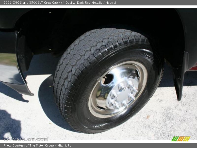 Dark Red Metallic / Neutral 2001 GMC Sierra 3500 SLT Crew Cab 4x4 Dually
