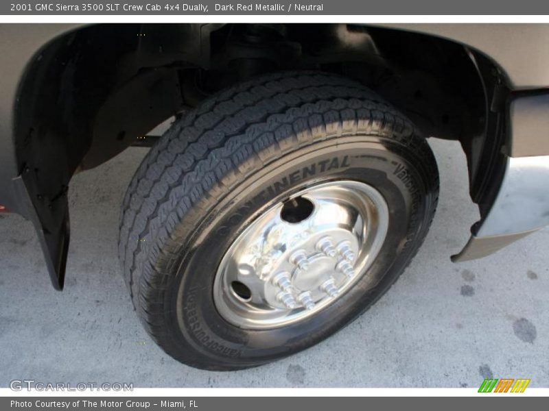 Dark Red Metallic / Neutral 2001 GMC Sierra 3500 SLT Crew Cab 4x4 Dually