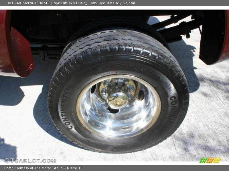 Dark Red Metallic / Neutral 2001 GMC Sierra 3500 SLT Crew Cab 4x4 Dually