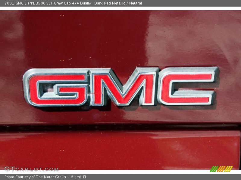 Dark Red Metallic / Neutral 2001 GMC Sierra 3500 SLT Crew Cab 4x4 Dually