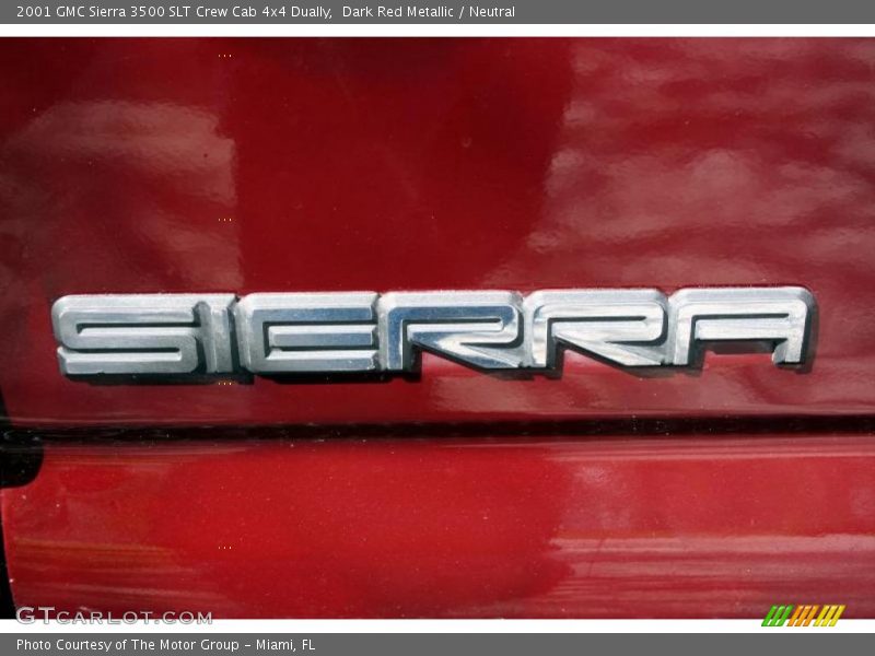 Dark Red Metallic / Neutral 2001 GMC Sierra 3500 SLT Crew Cab 4x4 Dually
