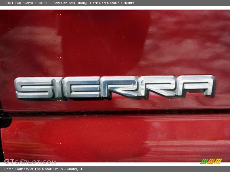 Dark Red Metallic / Neutral 2001 GMC Sierra 3500 SLT Crew Cab 4x4 Dually
