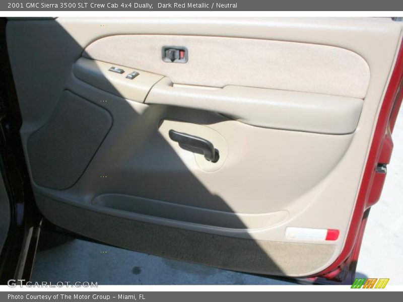 Dark Red Metallic / Neutral 2001 GMC Sierra 3500 SLT Crew Cab 4x4 Dually