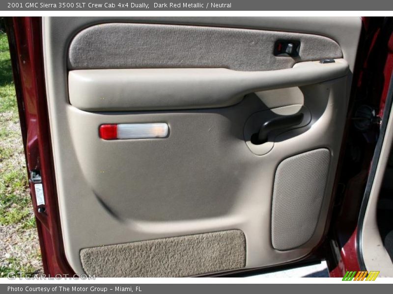 Dark Red Metallic / Neutral 2001 GMC Sierra 3500 SLT Crew Cab 4x4 Dually