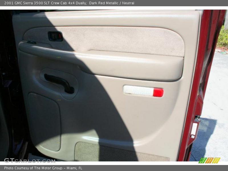 Dark Red Metallic / Neutral 2001 GMC Sierra 3500 SLT Crew Cab 4x4 Dually