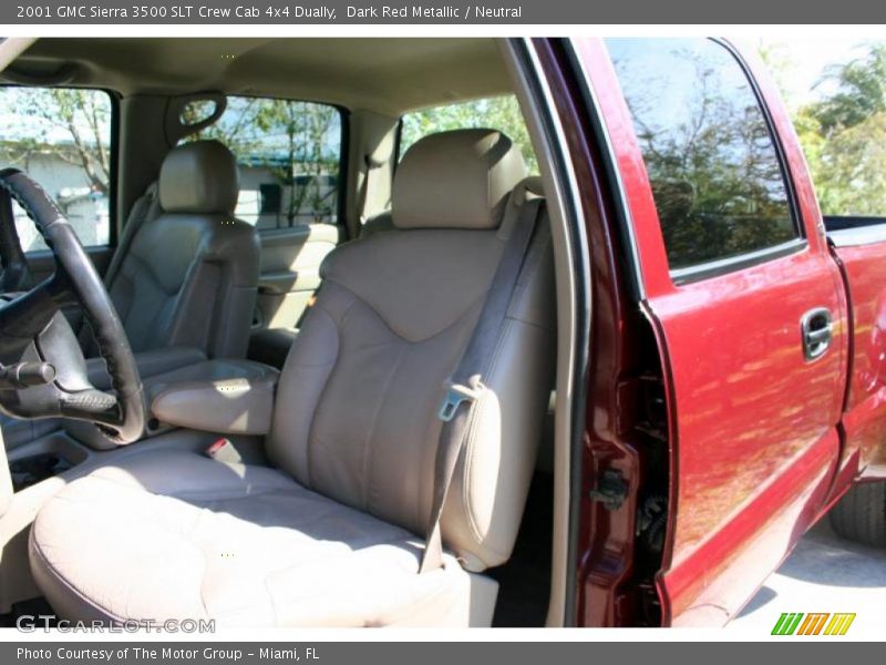 Dark Red Metallic / Neutral 2001 GMC Sierra 3500 SLT Crew Cab 4x4 Dually