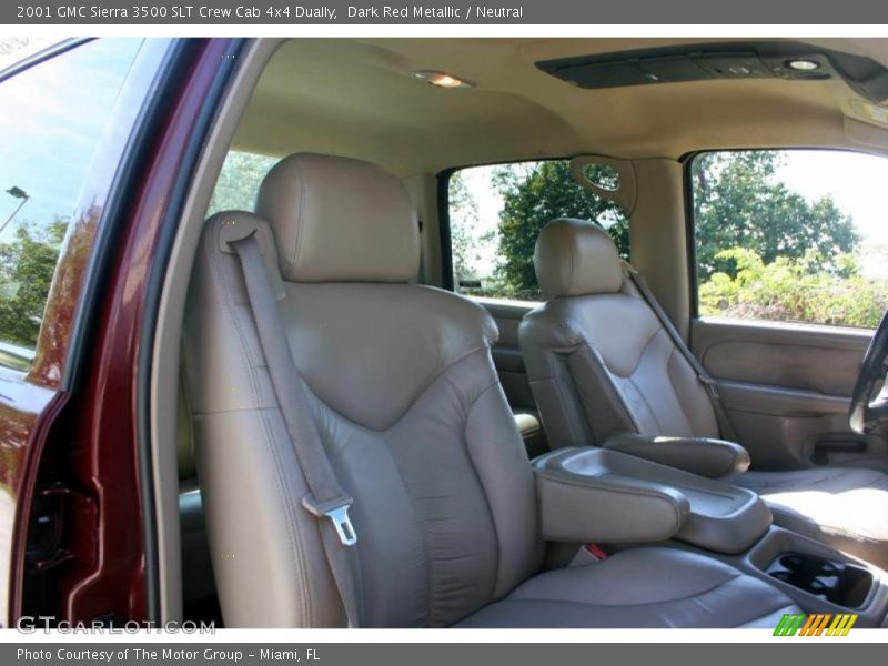 Dark Red Metallic / Neutral 2001 GMC Sierra 3500 SLT Crew Cab 4x4 Dually