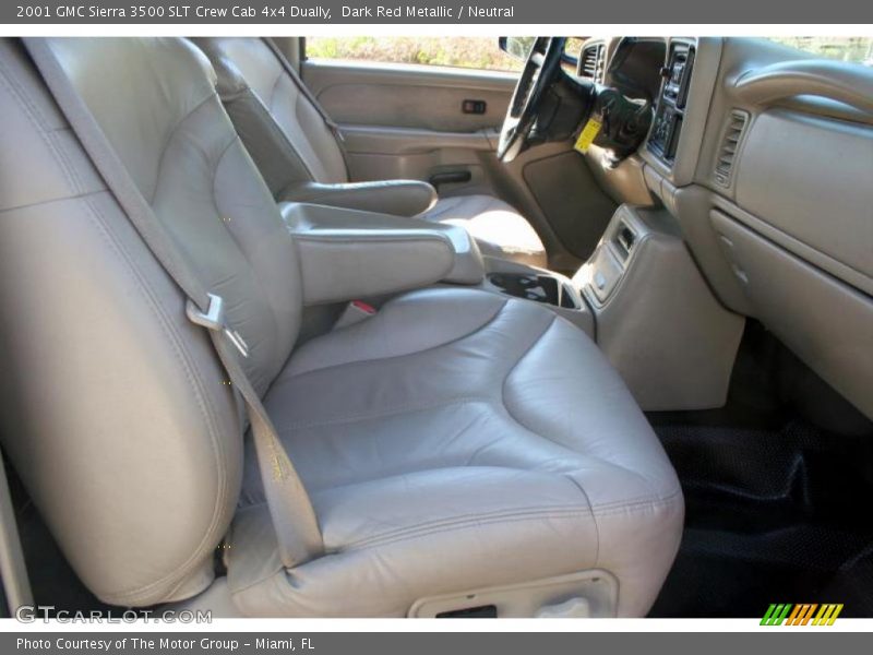 Dark Red Metallic / Neutral 2001 GMC Sierra 3500 SLT Crew Cab 4x4 Dually
