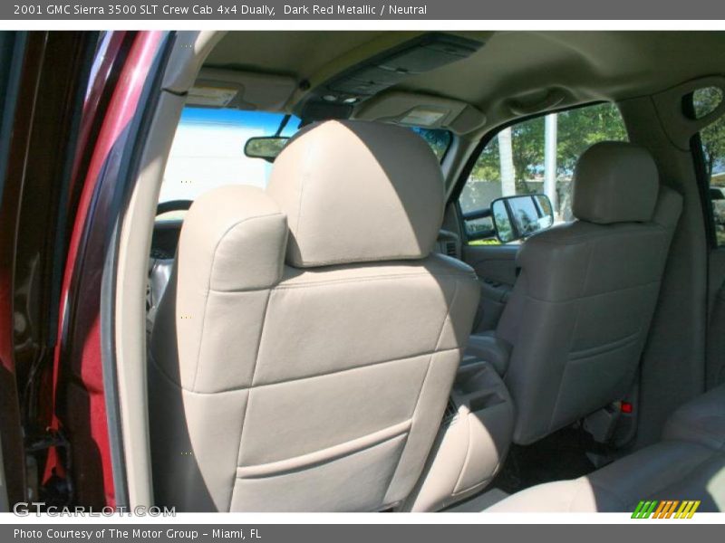 Dark Red Metallic / Neutral 2001 GMC Sierra 3500 SLT Crew Cab 4x4 Dually