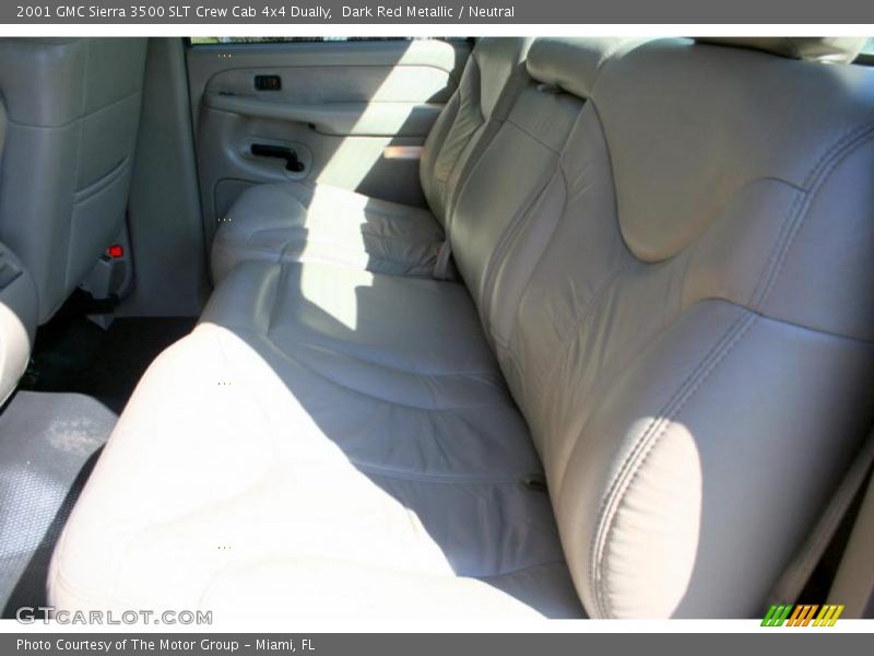 Dark Red Metallic / Neutral 2001 GMC Sierra 3500 SLT Crew Cab 4x4 Dually