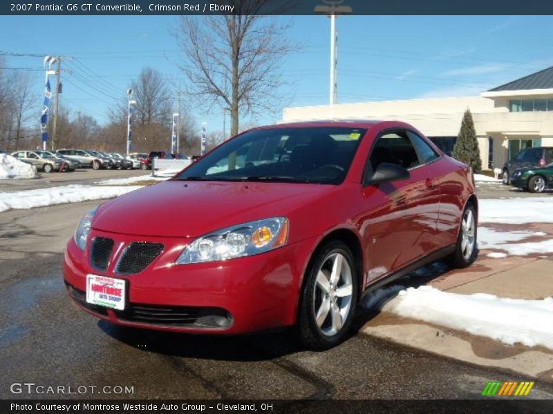 Crimson Red / Ebony 2007 Pontiac G6 GT Convertible