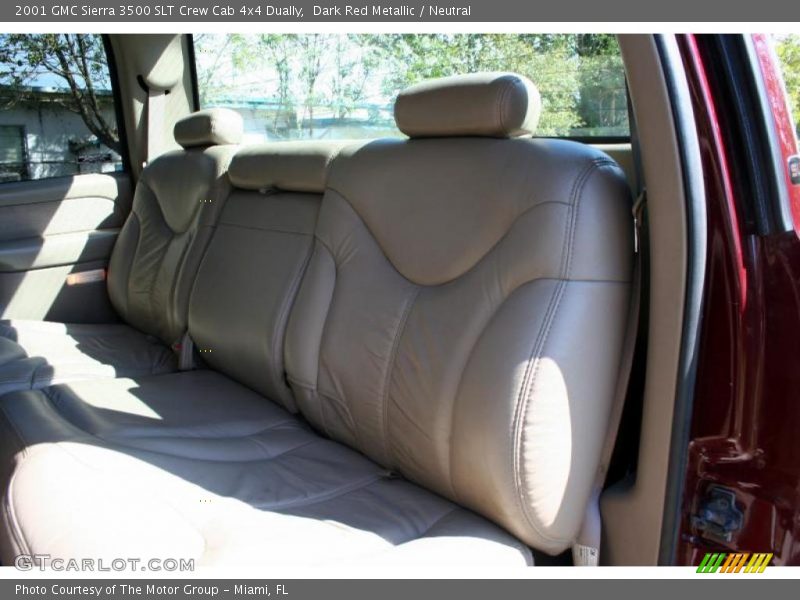 Dark Red Metallic / Neutral 2001 GMC Sierra 3500 SLT Crew Cab 4x4 Dually