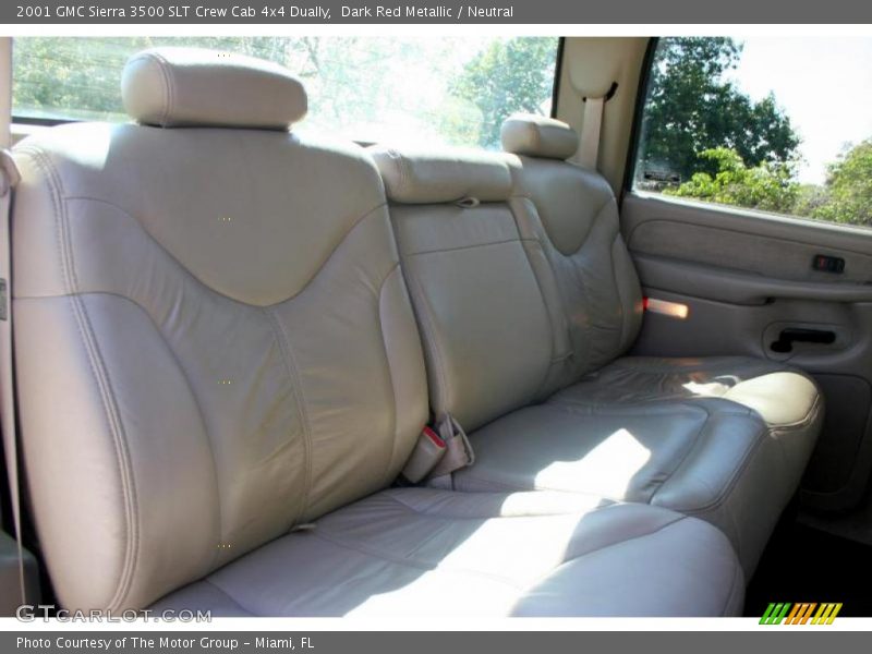 Dark Red Metallic / Neutral 2001 GMC Sierra 3500 SLT Crew Cab 4x4 Dually