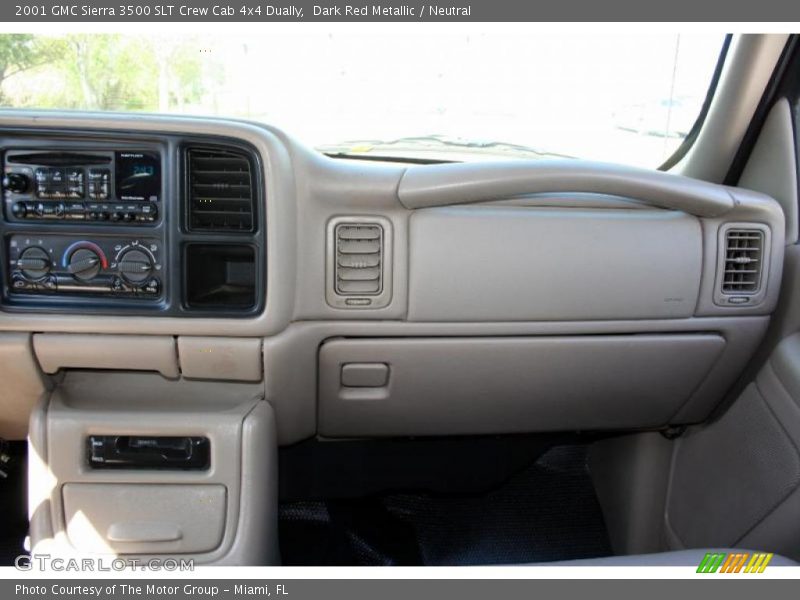 Dark Red Metallic / Neutral 2001 GMC Sierra 3500 SLT Crew Cab 4x4 Dually