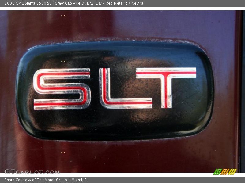 Dark Red Metallic / Neutral 2001 GMC Sierra 3500 SLT Crew Cab 4x4 Dually