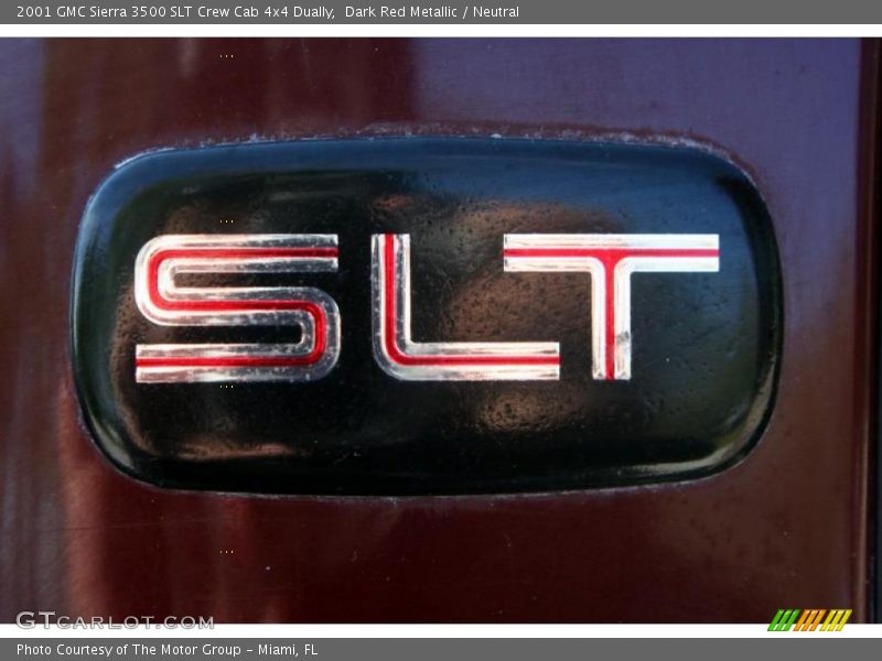 Dark Red Metallic / Neutral 2001 GMC Sierra 3500 SLT Crew Cab 4x4 Dually