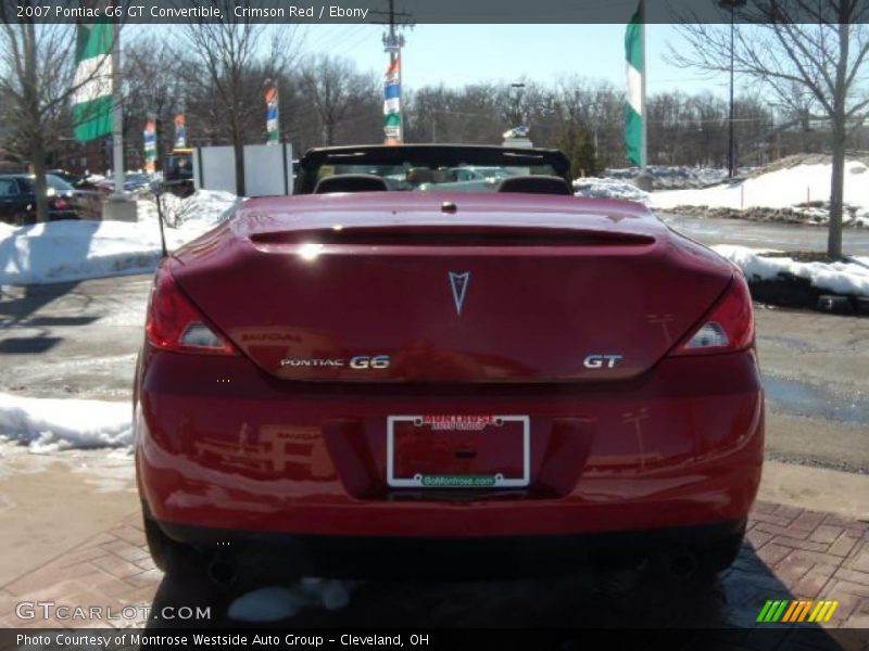 Crimson Red / Ebony 2007 Pontiac G6 GT Convertible