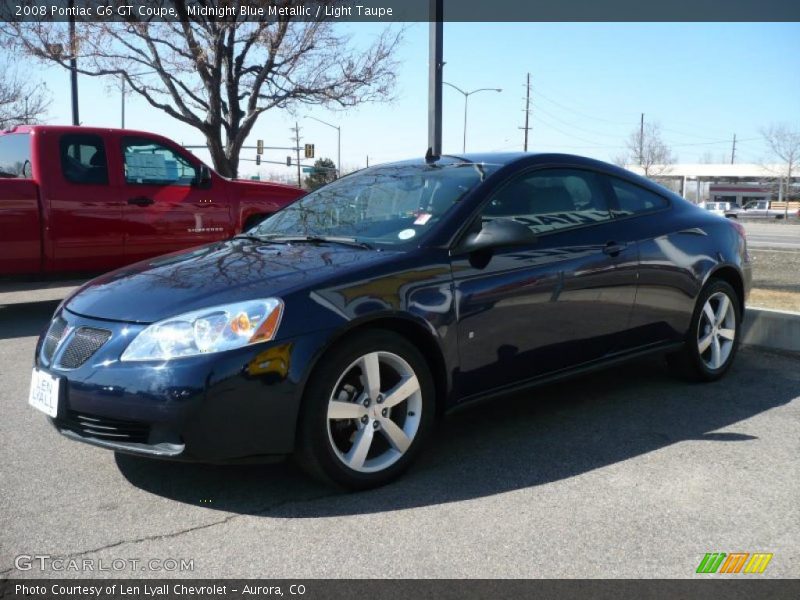 Midnight Blue Metallic / Light Taupe 2008 Pontiac G6 GT Coupe