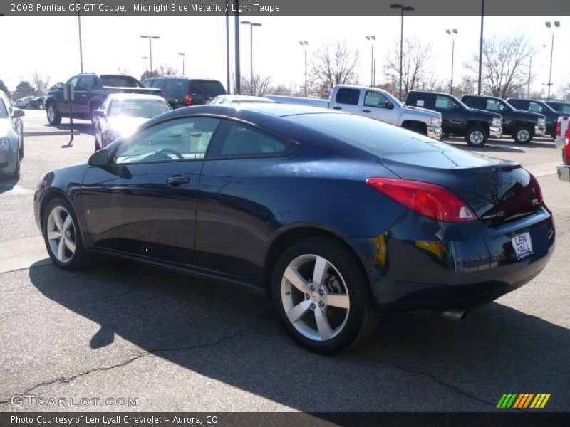 Midnight Blue Metallic / Light Taupe 2008 Pontiac G6 GT Coupe