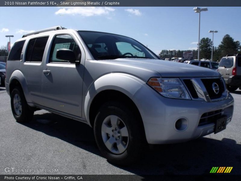 Silver Lightning Metallic / Graphite 2010 Nissan Pathfinder S FE+