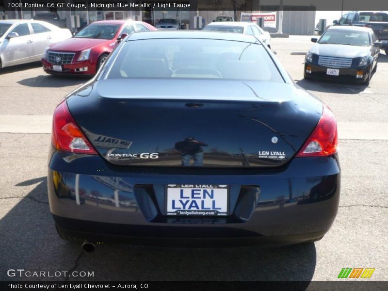 Midnight Blue Metallic / Light Taupe 2008 Pontiac G6 GT Coupe