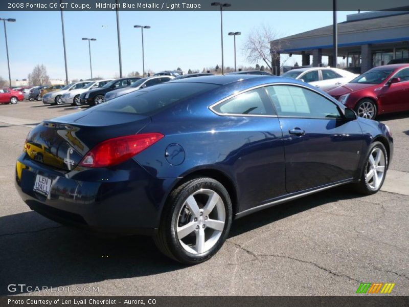 Midnight Blue Metallic / Light Taupe 2008 Pontiac G6 GT Coupe
