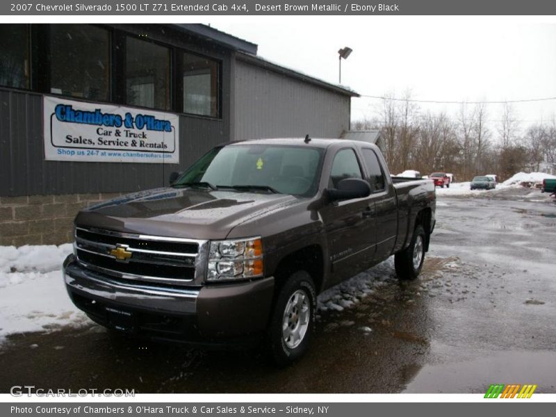 Desert Brown Metallic / Ebony Black 2007 Chevrolet Silverado 1500 LT Z71 Extended Cab 4x4