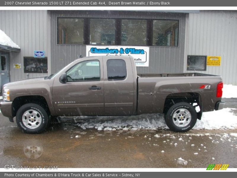 Desert Brown Metallic / Ebony Black 2007 Chevrolet Silverado 1500 LT Z71 Extended Cab 4x4