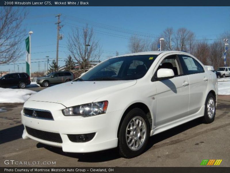 Wicked White / Black 2008 Mitsubishi Lancer GTS