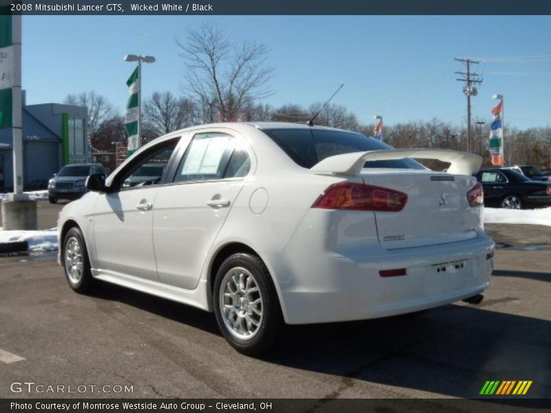 Wicked White / Black 2008 Mitsubishi Lancer GTS