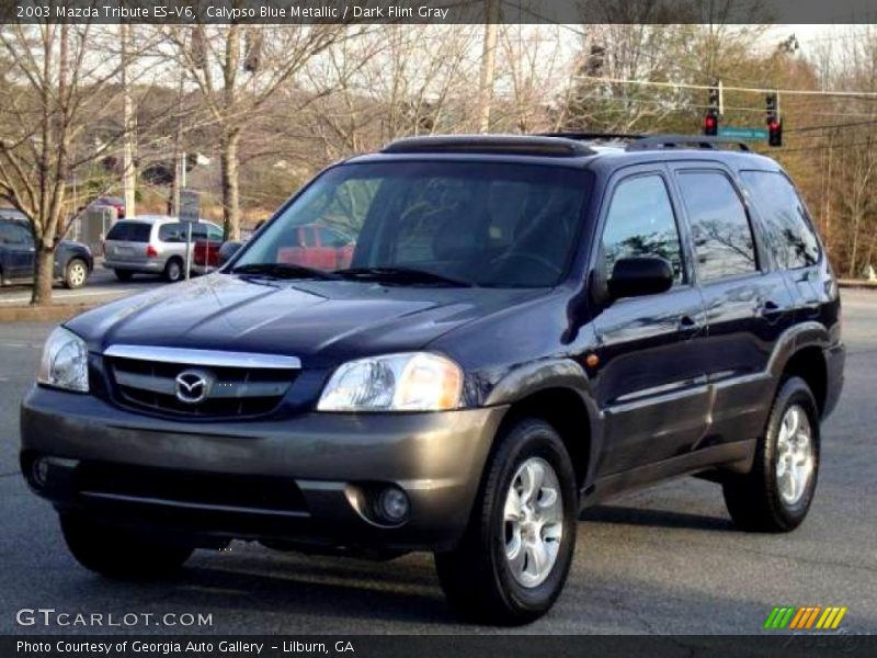 Calypso Blue Metallic / Dark Flint Gray 2003 Mazda Tribute ES-V6