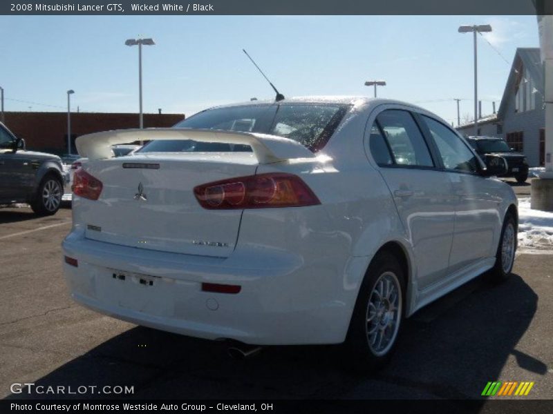 Wicked White / Black 2008 Mitsubishi Lancer GTS