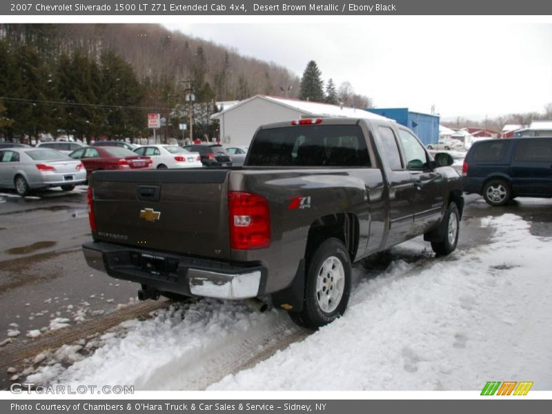 Desert Brown Metallic / Ebony Black 2007 Chevrolet Silverado 1500 LT Z71 Extended Cab 4x4