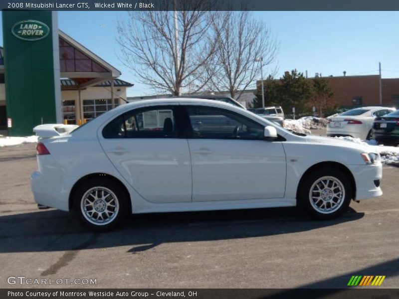Wicked White / Black 2008 Mitsubishi Lancer GTS