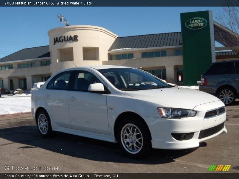 Wicked White / Black 2008 Mitsubishi Lancer GTS