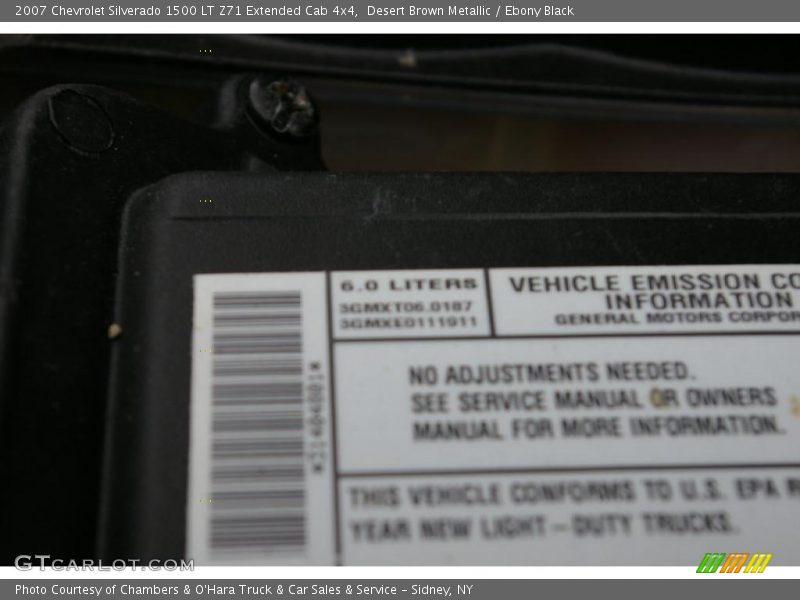 Desert Brown Metallic / Ebony Black 2007 Chevrolet Silverado 1500 LT Z71 Extended Cab 4x4