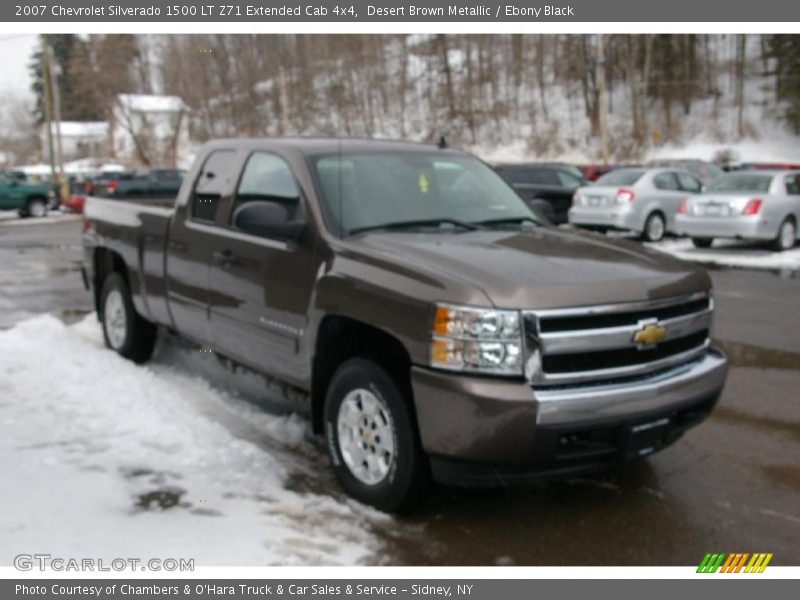 Desert Brown Metallic / Ebony Black 2007 Chevrolet Silverado 1500 LT Z71 Extended Cab 4x4