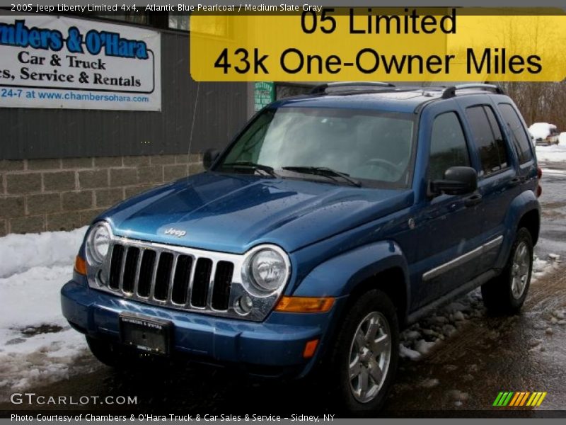 Atlantic Blue Pearlcoat / Medium Slate Gray 2005 Jeep Liberty Limited 4x4