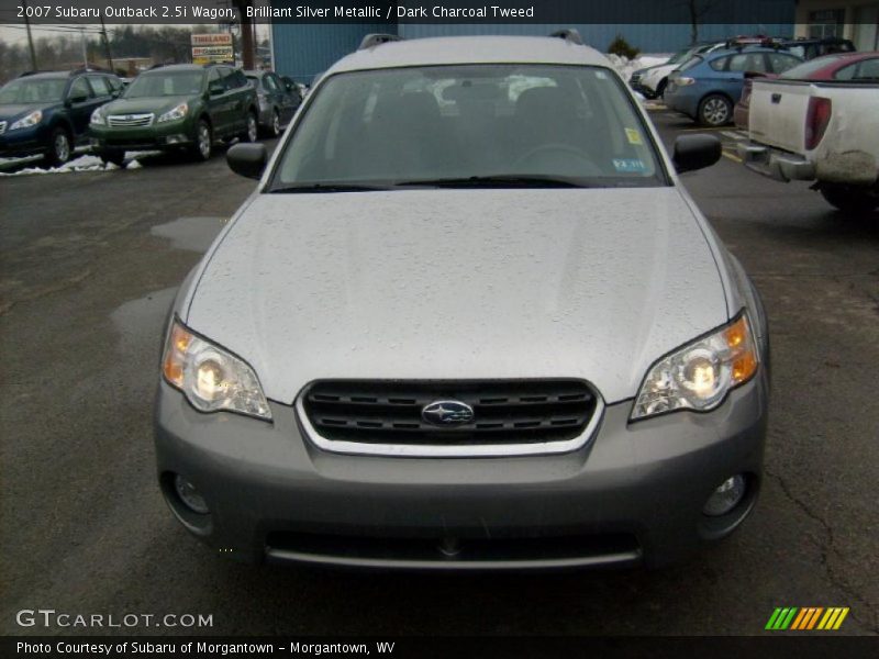 Brilliant Silver Metallic / Dark Charcoal Tweed 2007 Subaru Outback 2.5i Wagon