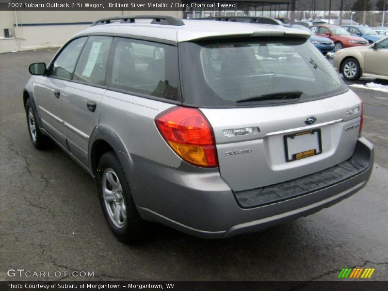 Brilliant Silver Metallic / Dark Charcoal Tweed 2007 Subaru Outback 2.5i Wagon