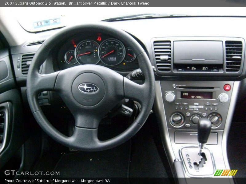 Brilliant Silver Metallic / Dark Charcoal Tweed 2007 Subaru Outback 2.5i Wagon