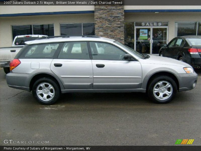 Brilliant Silver Metallic / Dark Charcoal Tweed 2007 Subaru Outback 2.5i Wagon