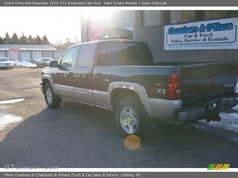 Dark Green Metallic / Dark Charcoal 2004 Chevrolet Silverado 1500 Z71 Extended Cab 4x4