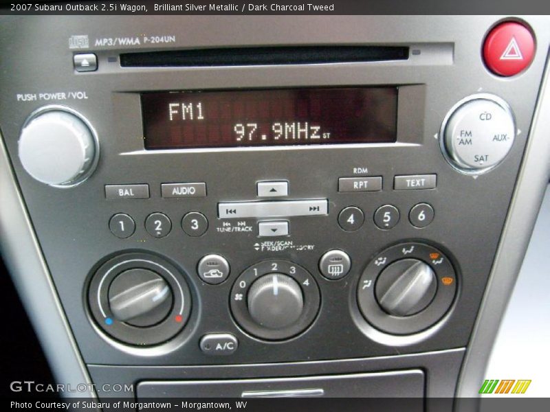 Brilliant Silver Metallic / Dark Charcoal Tweed 2007 Subaru Outback 2.5i Wagon