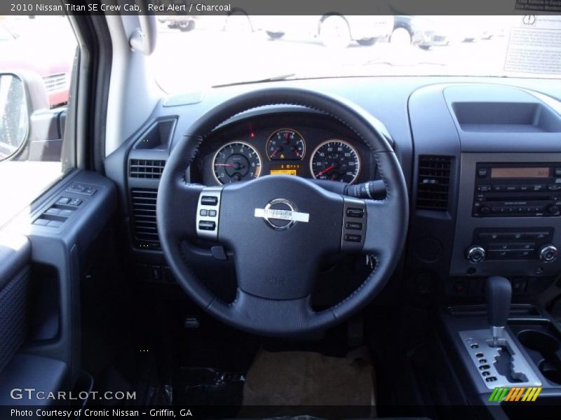 Red Alert / Charcoal 2010 Nissan Titan SE Crew Cab