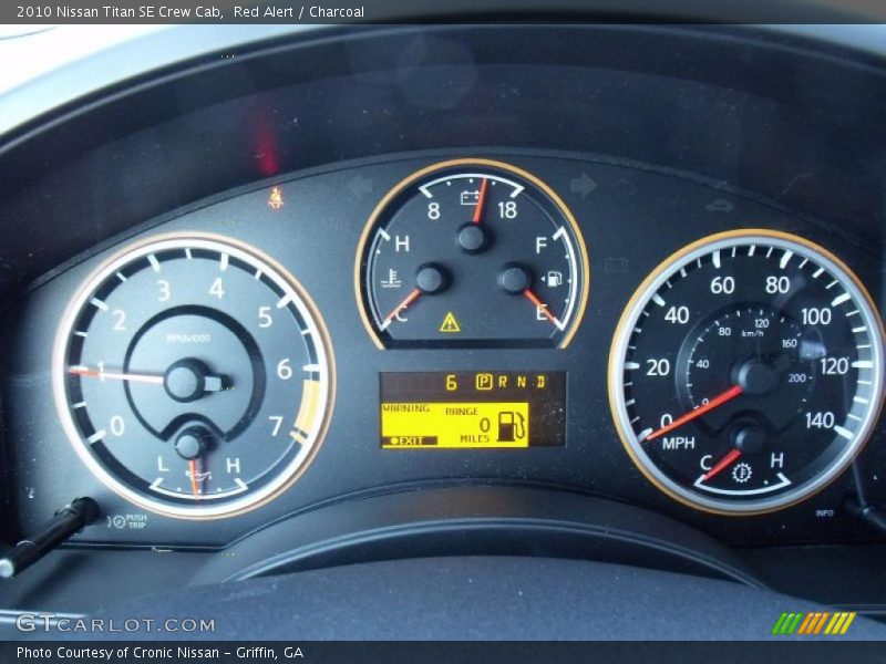 Red Alert / Charcoal 2010 Nissan Titan SE Crew Cab